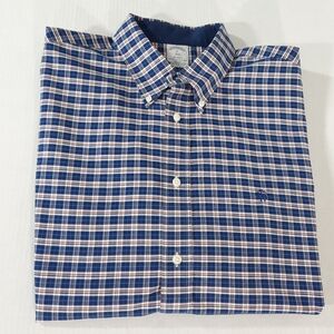 Brooks Brothers Regent Supima Long Sleeve Plaid Shirt Logo